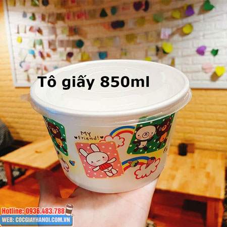 Bát giấy đựng bún, phở mang đi