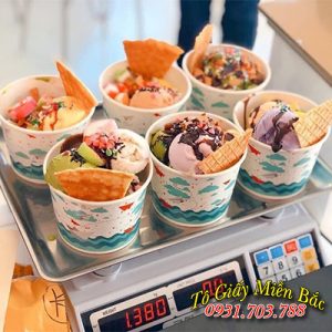 Cốc giấy đựng kem tự chọn đẹp mắt mua ở đâu?