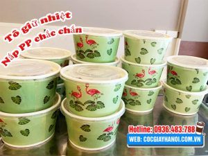Tô giấy dùng 1 lần có nắp chắc chắn